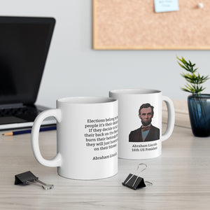12ALM  Abraham Lincoln Historical Quote mug