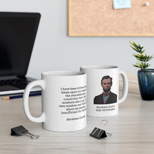 11ALM  Abraham Lincoln Historical Quote mug