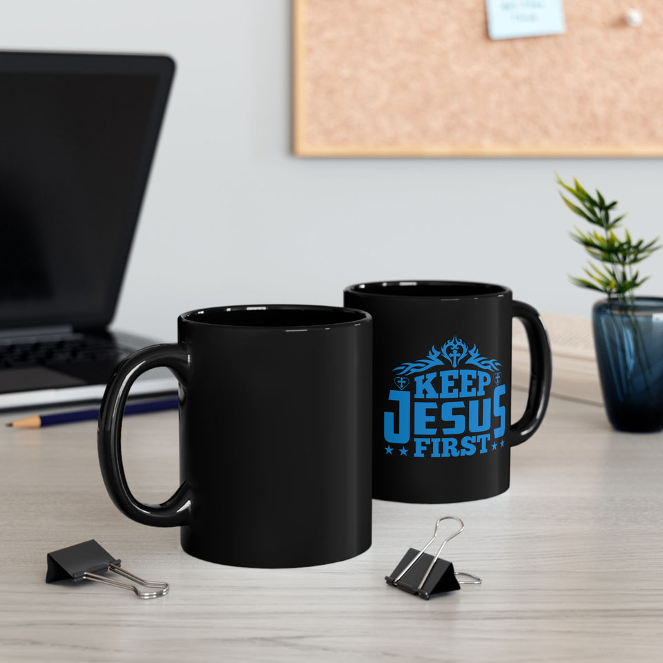 26BM  Black Christian Mug