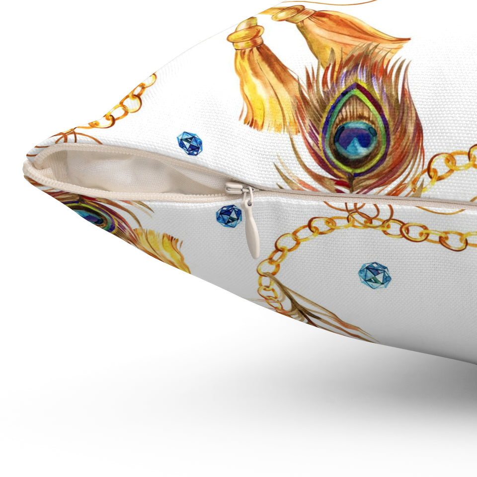 31PCF  Peacock Feather Pillow