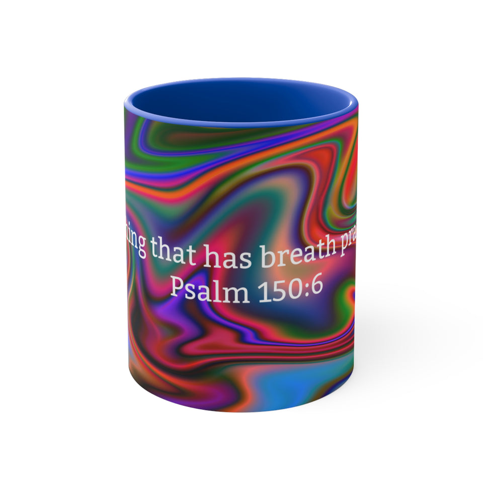 64CMSM  Colorful Marble Psalms 150:6  Mug