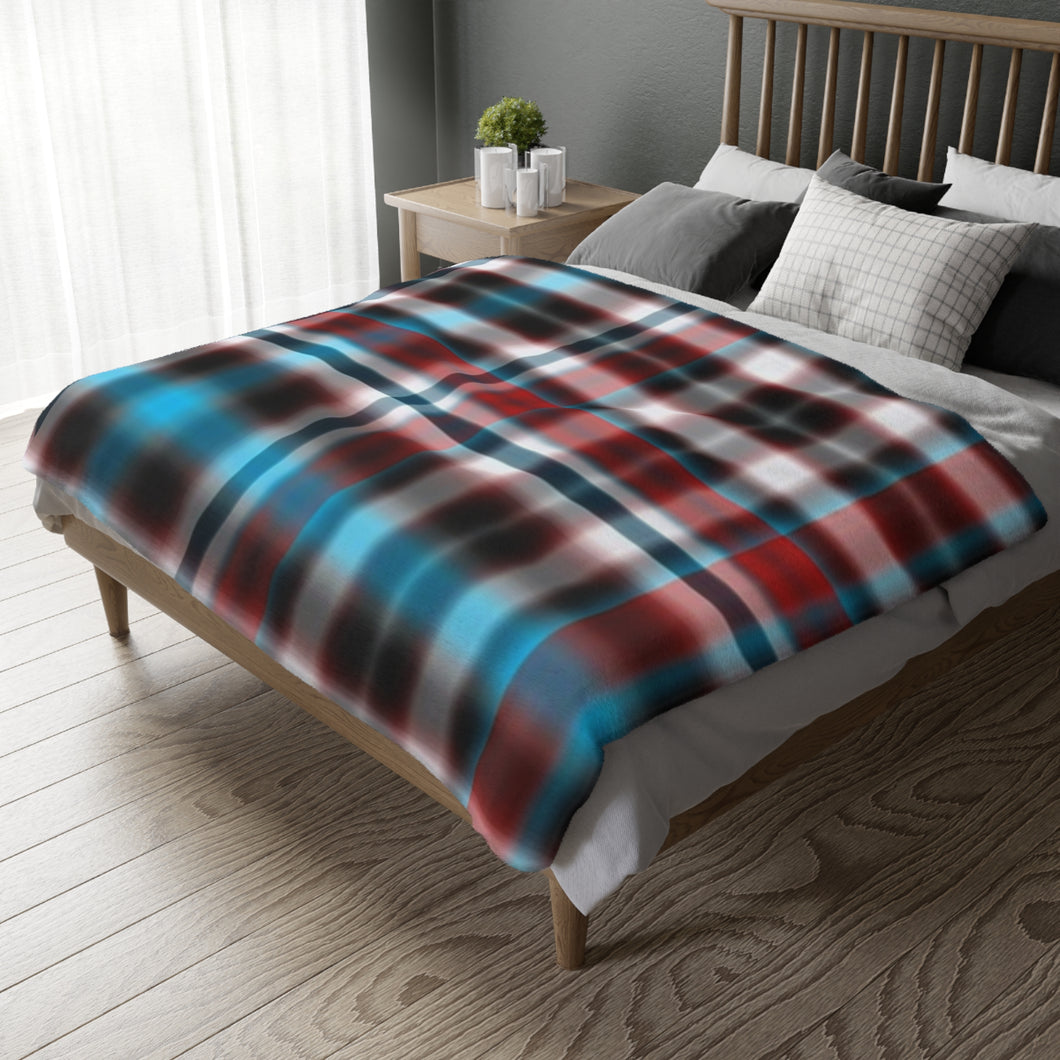 54CB  Colorful Plaid Blanket