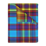 50CB  Colorful Plaid Blanket