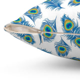 17PCF  Peacock Feather Pillow