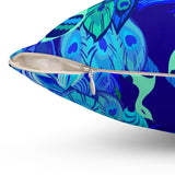 26PCF  Peacock Feather Pillow