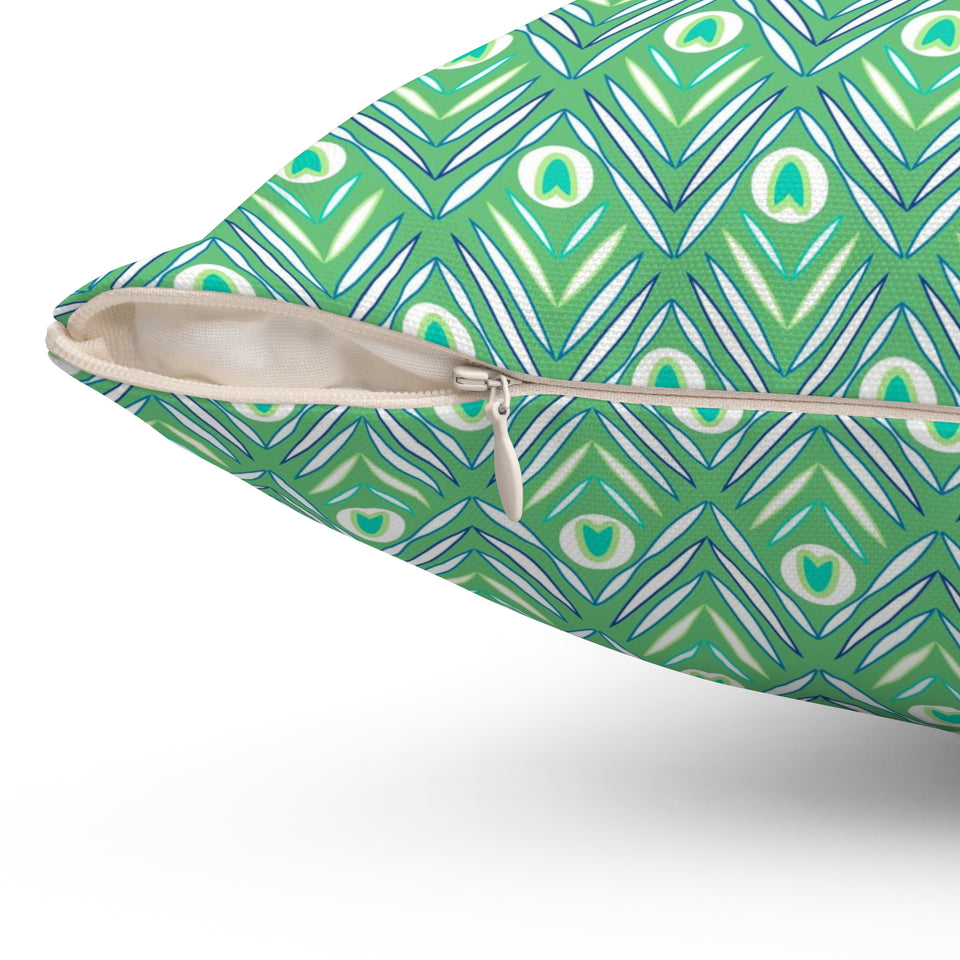 18PCF  Peacock Feather Pillow