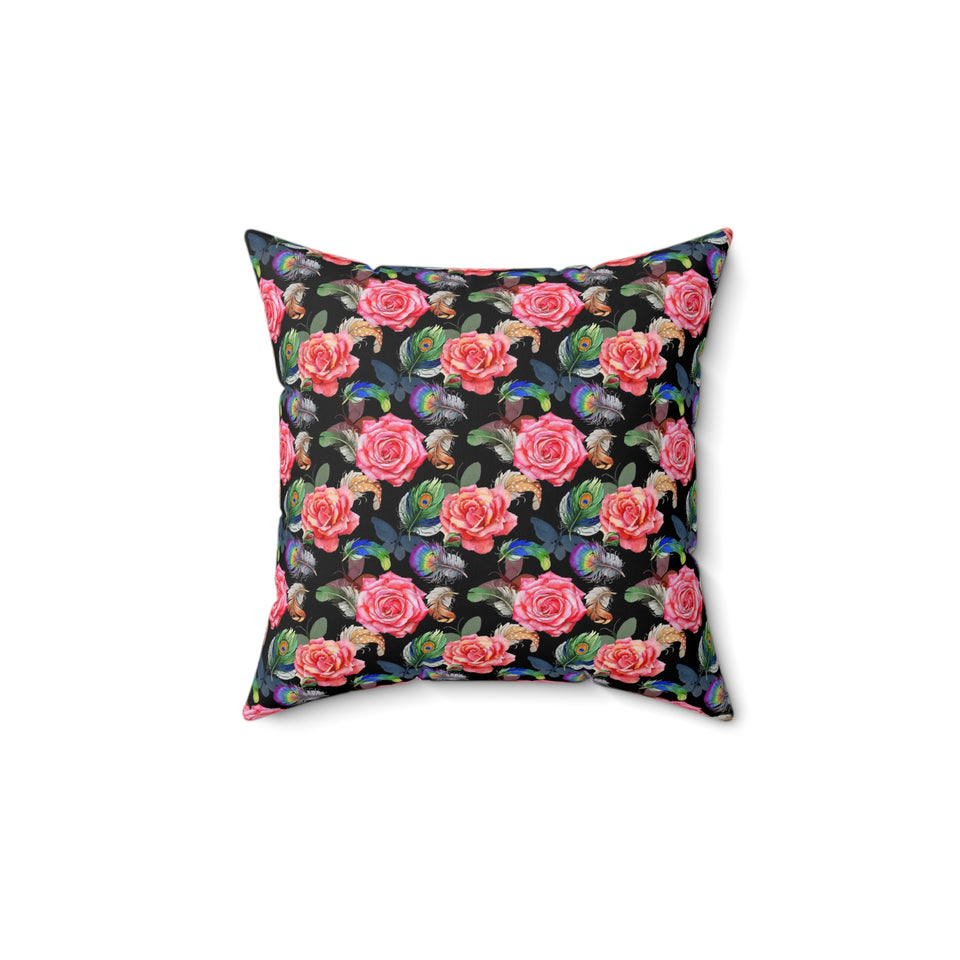 58PCF  Peacock Feather Pillow