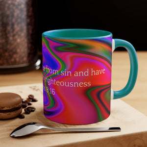 32CMSM  Colorful Marble Romans 8:16 Mug