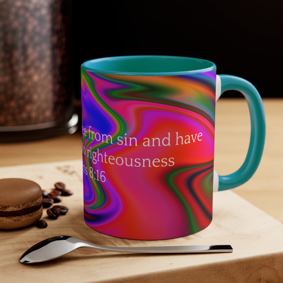 32CMSM  Colorful Marble Romans 8:16 Mug
