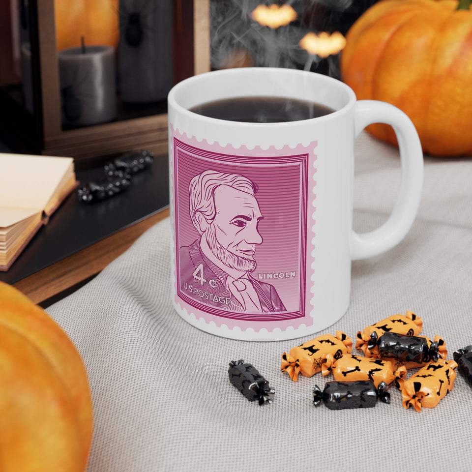 1ALSM  Abraham Lincoln US Stamp Mug