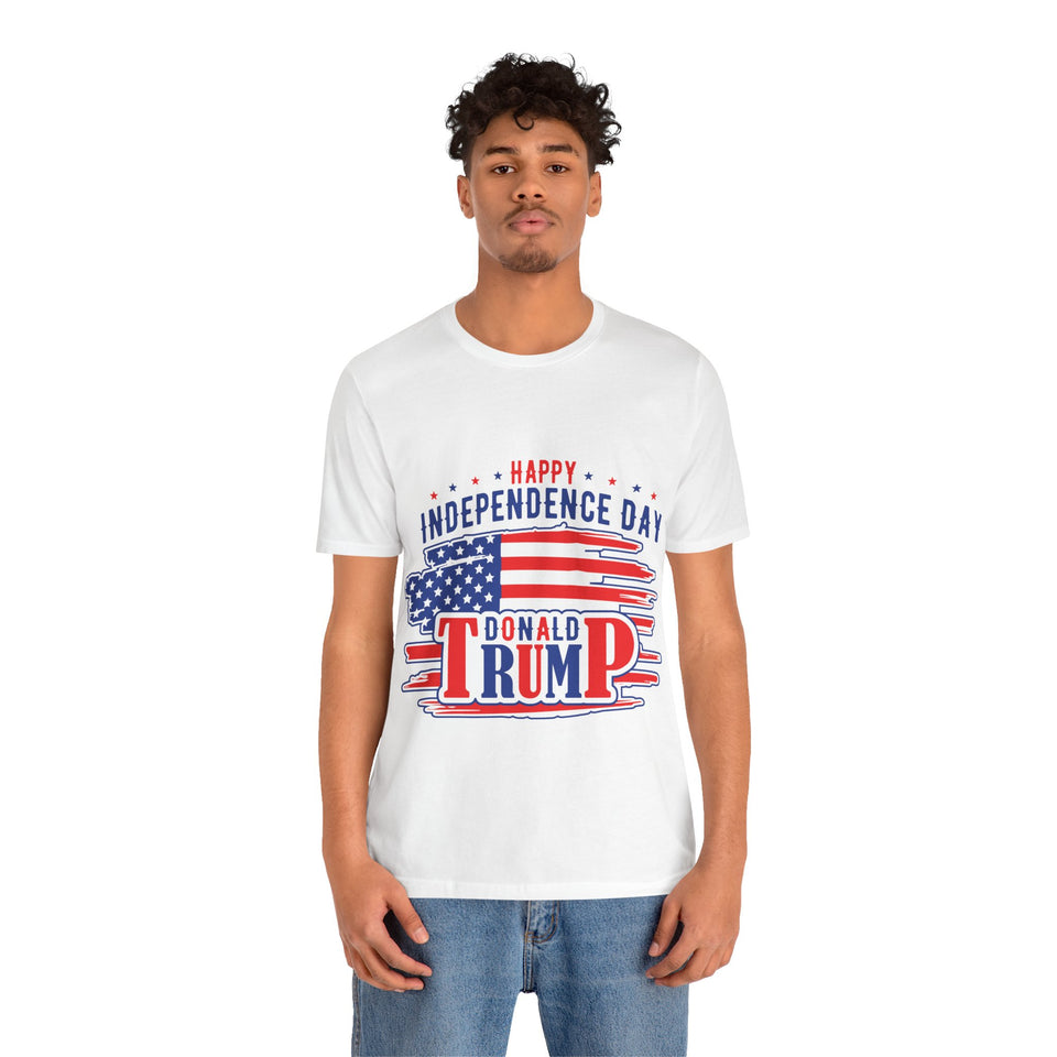 4USAR  Happy Independance Day Donald Trump t shirt