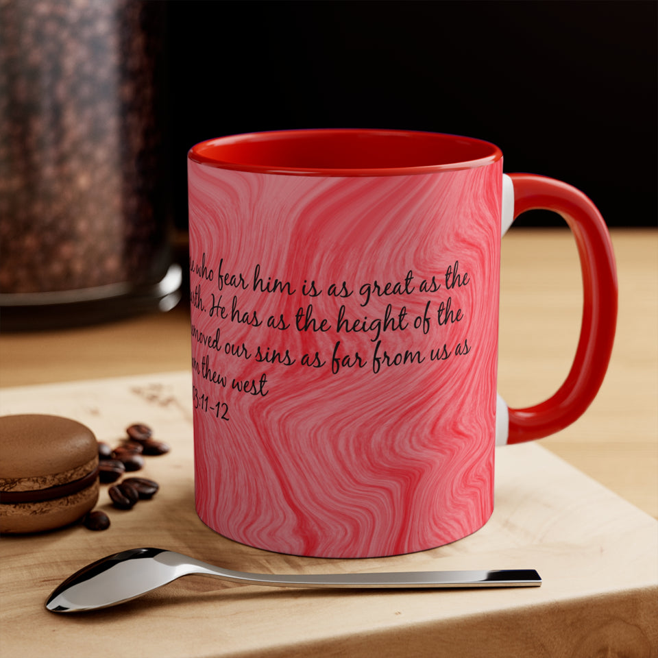 6CMSM  Colorful Marble Psalms 103:11-12  Mug