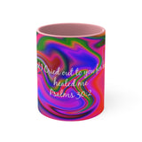 68CMSM  Colorful Marble Psalms 30:2 Mug