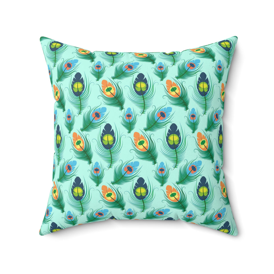 48PCF  Peacock Feather Pillows