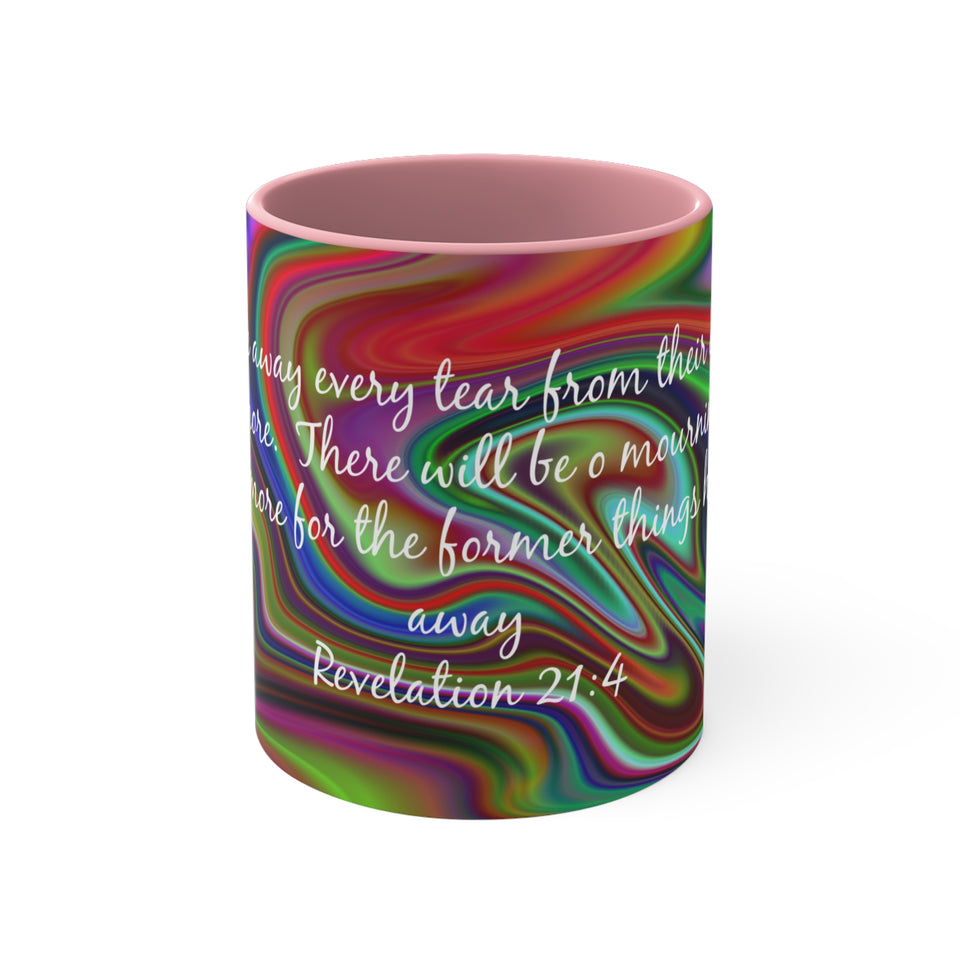 78CMSM  Colorful Marble Revelation 21:4 Mug