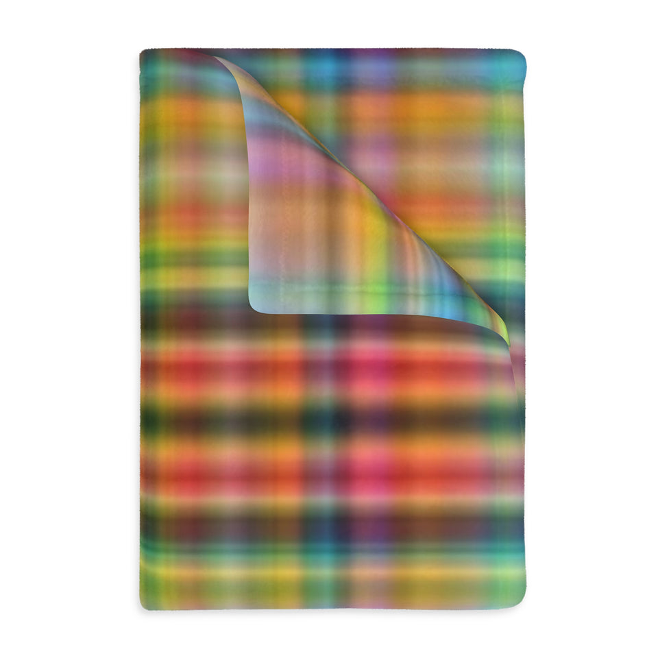 59CB  Colorful Plaid Blanket