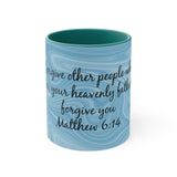 16CMSM  Colorful Marble Matthew 6:14 Mug
