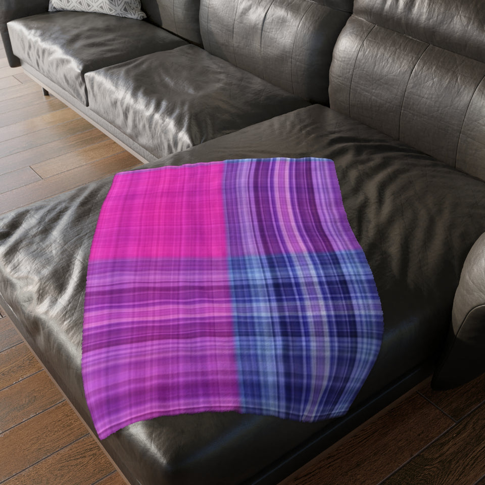 17CB  Colorful Plaid Blanket