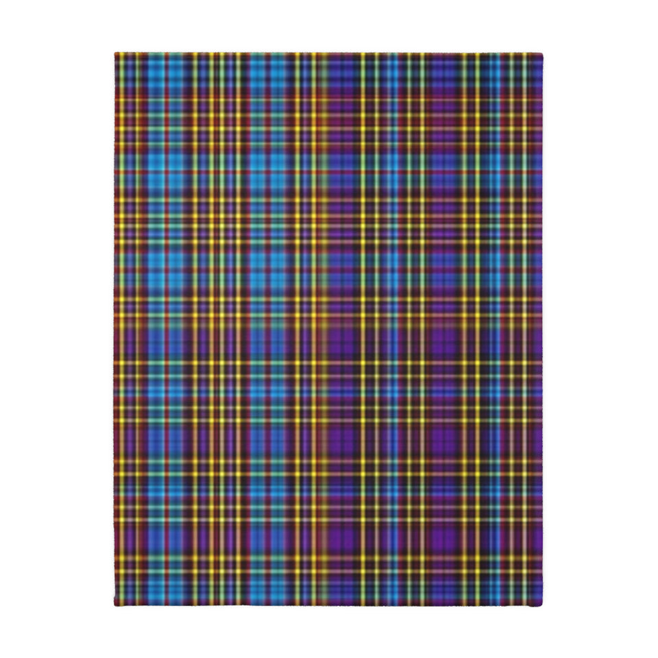 48CB  Colorful Plaid Blanket