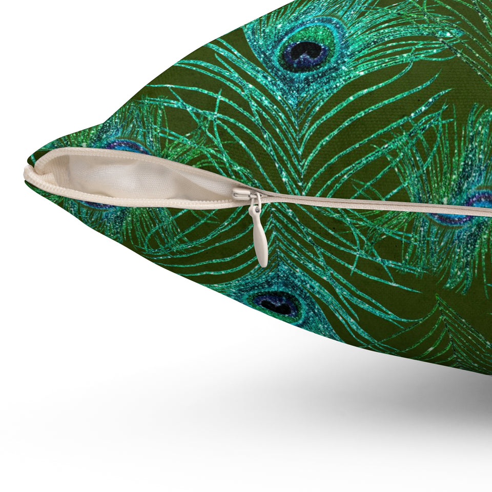 7PCF Peacock Feather Pillow