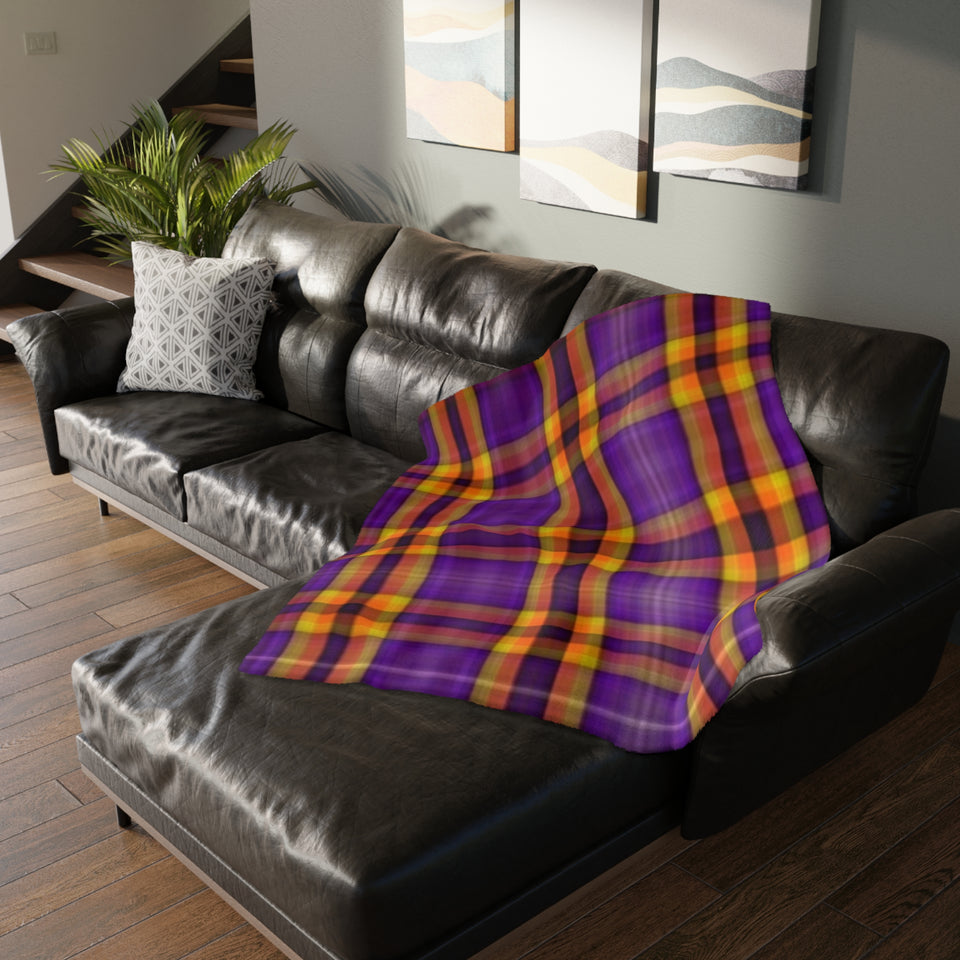 40CB  Colorful Plaid Blanket