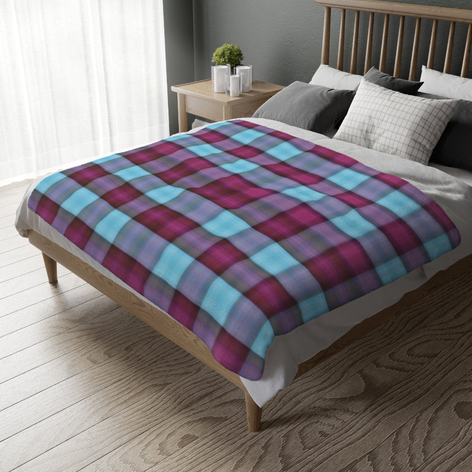19CB  Colorful Plaid Blanket