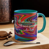 72CMSM  Colorful Marble Psalms 91:15-16  Mug