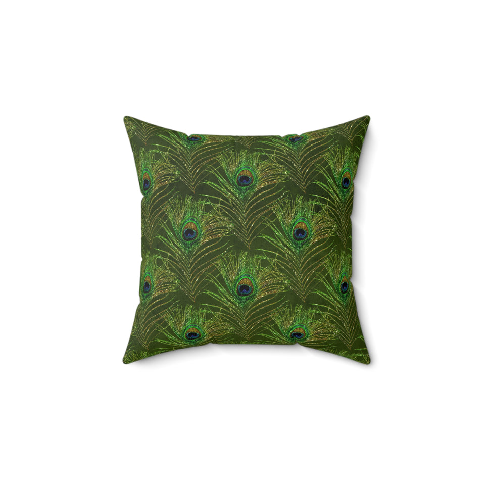 6PCF  Peacock Feather Pillow