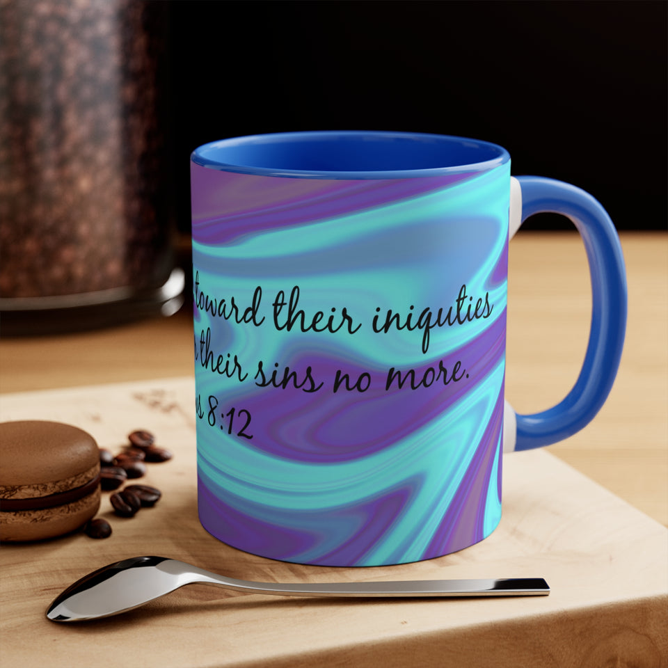 18CMSM  Colorful Marble Hebrews  8:12 Mug