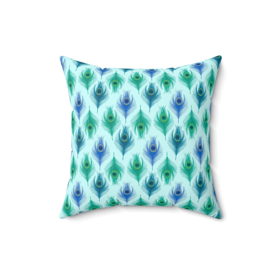 32PCF  Peacock Feather Pillow