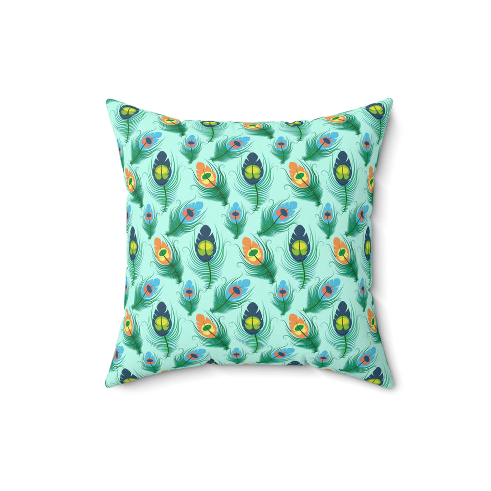 48PCF  Peacock Feather Pillows