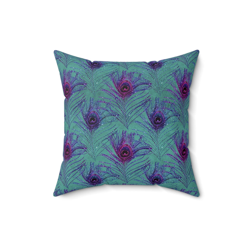 3PCF  Peacock Feather Pillow