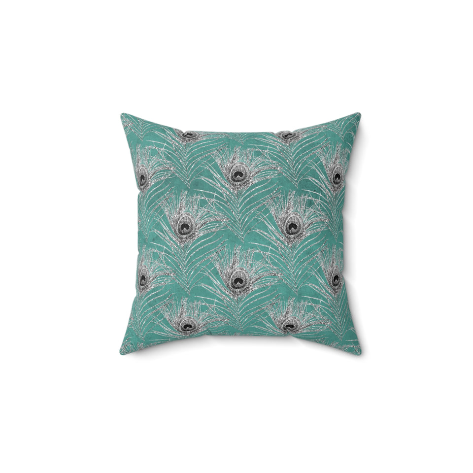 4PCF  Peacock Feather Pillow