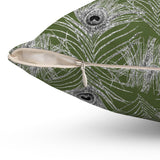 8PCF  Peacock Feather Pillow