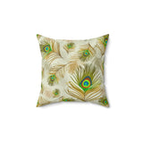 55PCF  Peacock Feather Pillow
