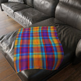 49CB  Colorful Plaid Blanket