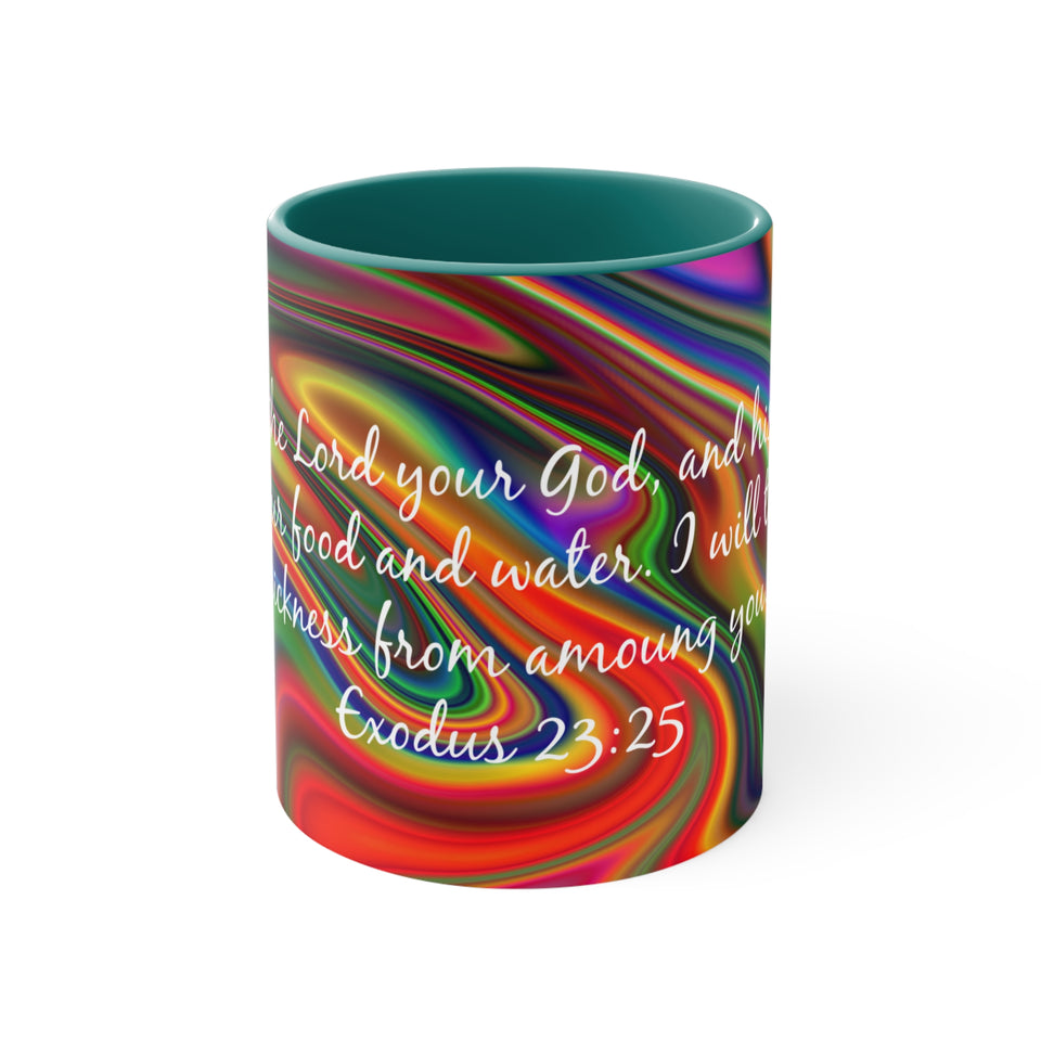 69CMSM  Colorful Marble Exodus 23:25 Mug