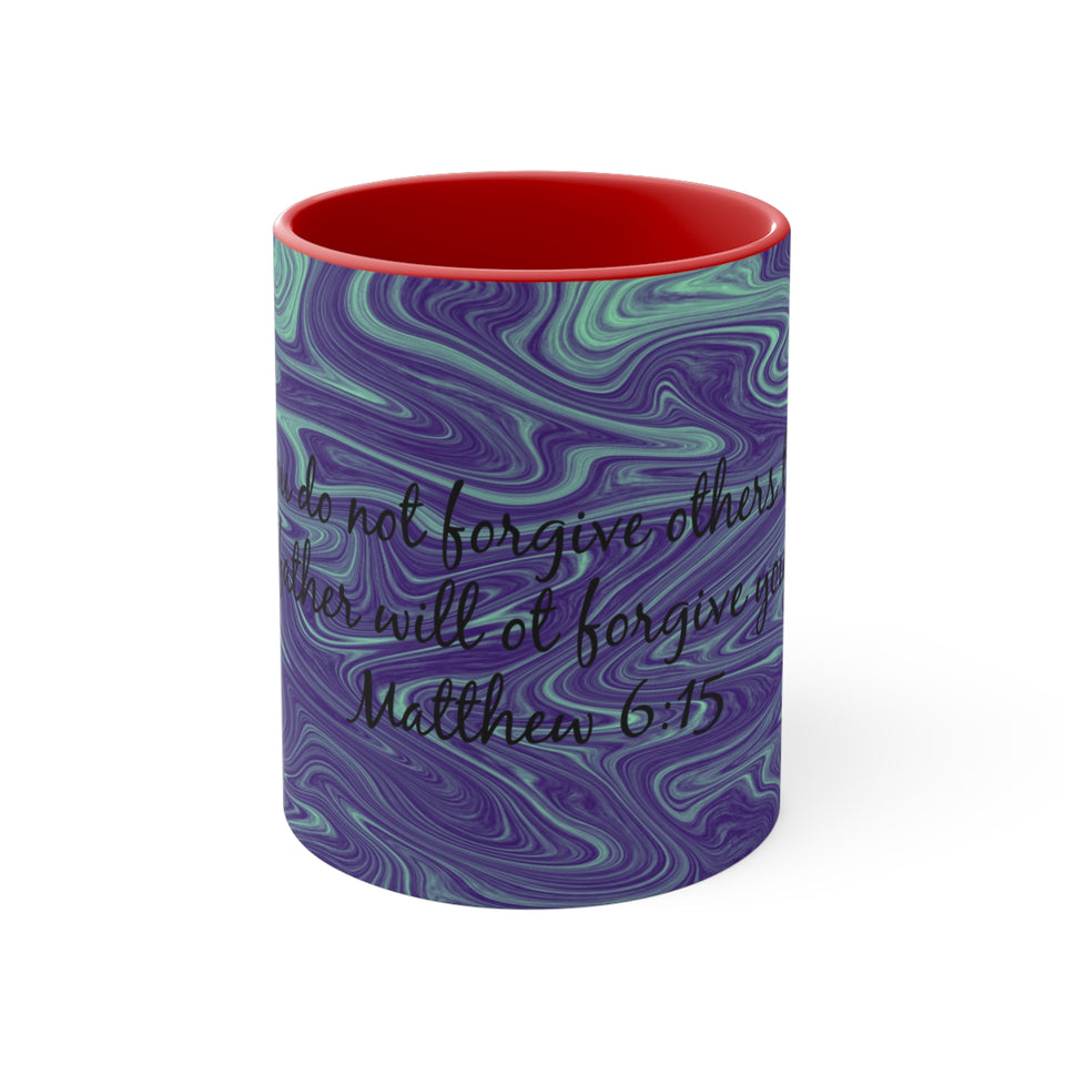 3CMSM  Colorful Marble Matthew 6:15 Mug