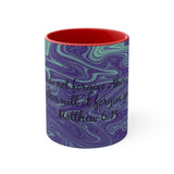 3CMSM  Colorful Marble Matthew 6:15 Mug