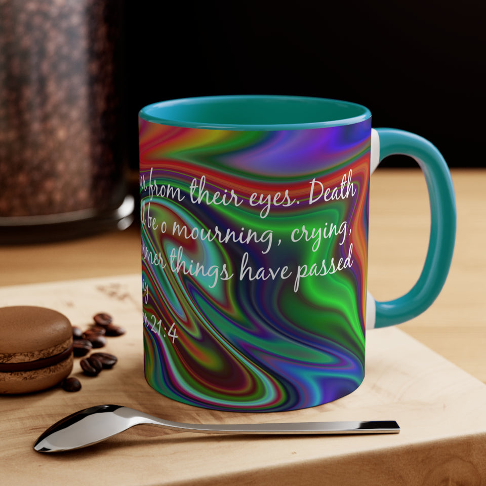 78CMSM  Colorful Marble Revelation 21:4 Mug