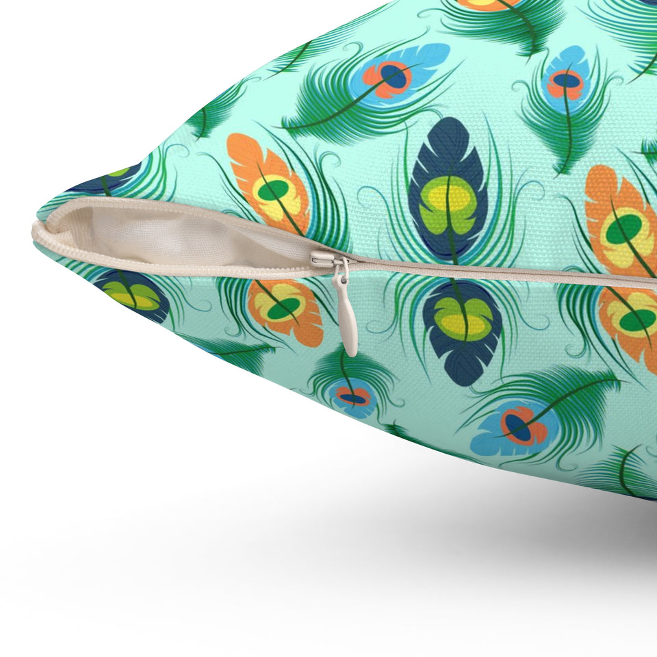 48PCF  Peacock Feather Pillows