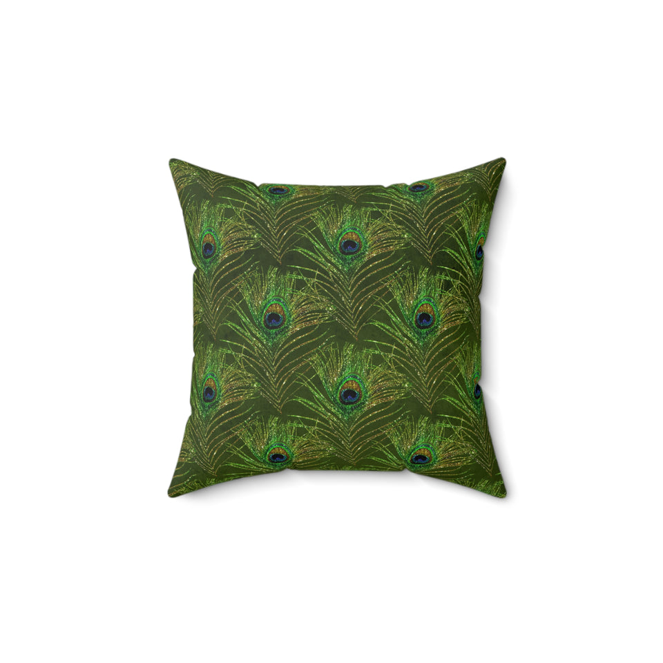 6PCF  Peacock Feather Pillow