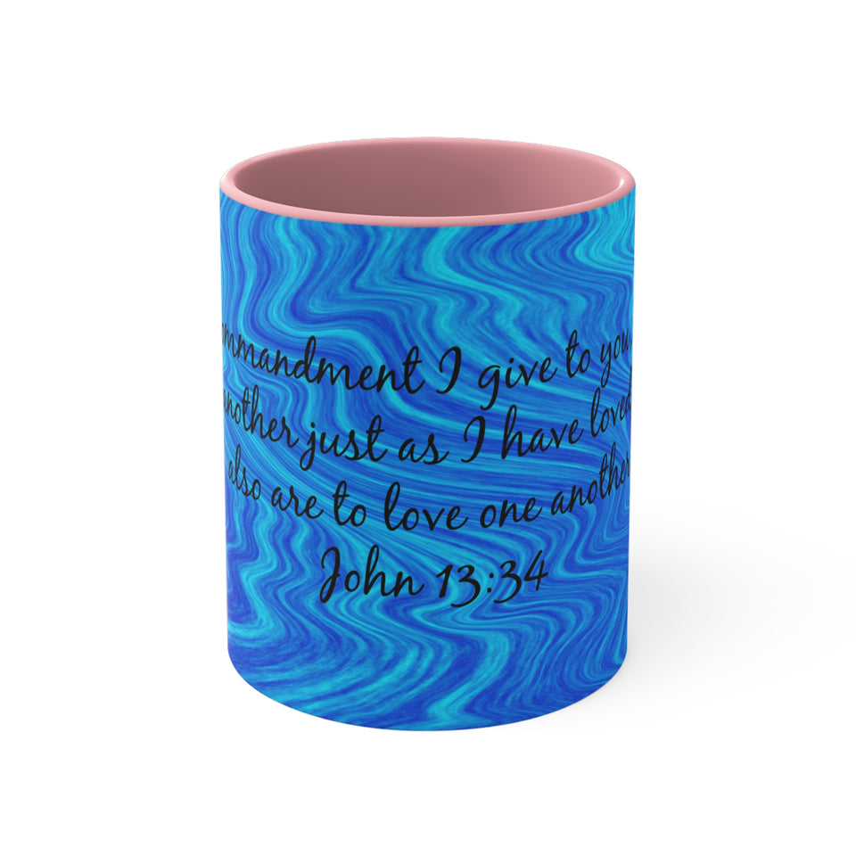 1CMSM  Colorful Marble John 13:34  Mug