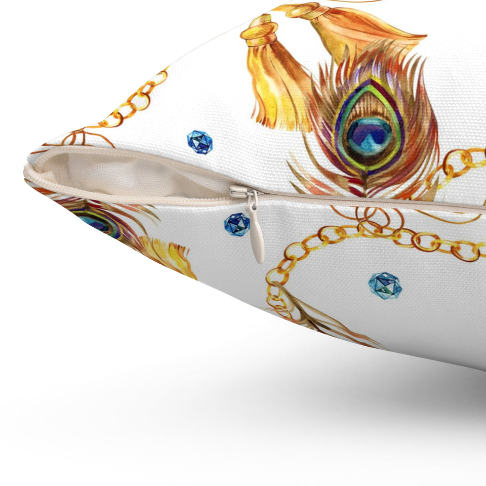 31PCF  Peacock Feather Pillow