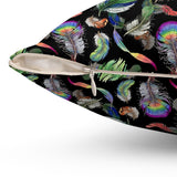 46PCF  Peacock Feather Pillow
