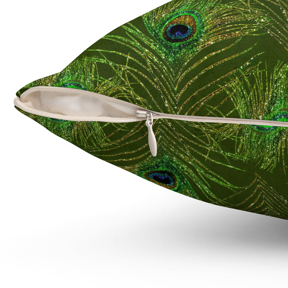 6PCF  Peacock Feather Pillow