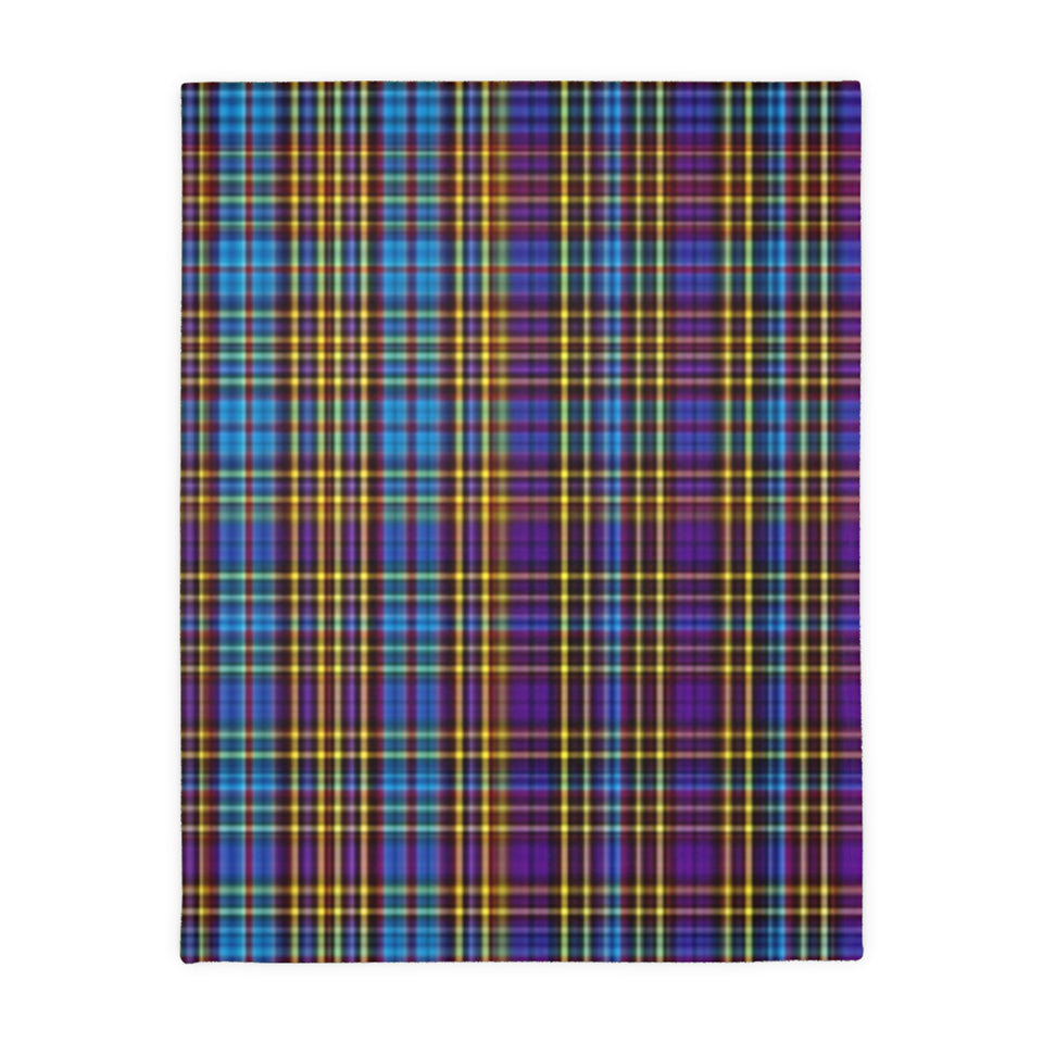 48CB  Colorful Plaid Blanket