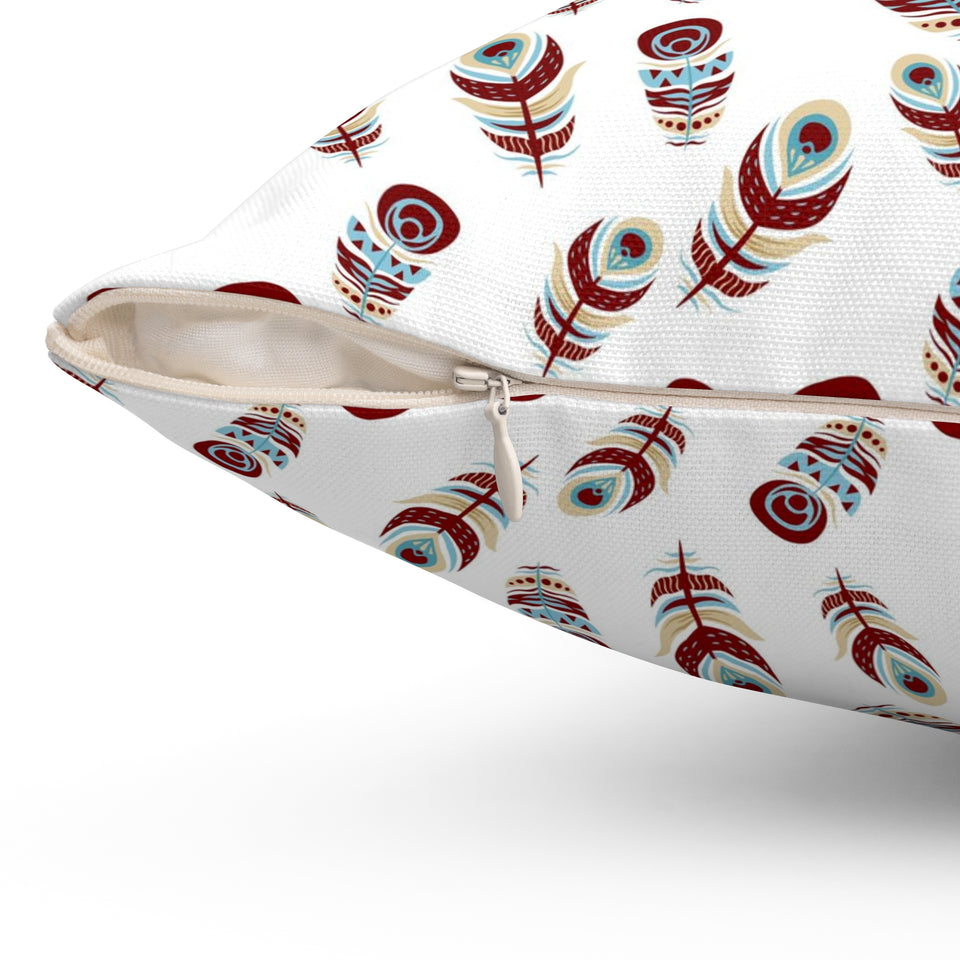 44PCF  Peacock Feather Pillow