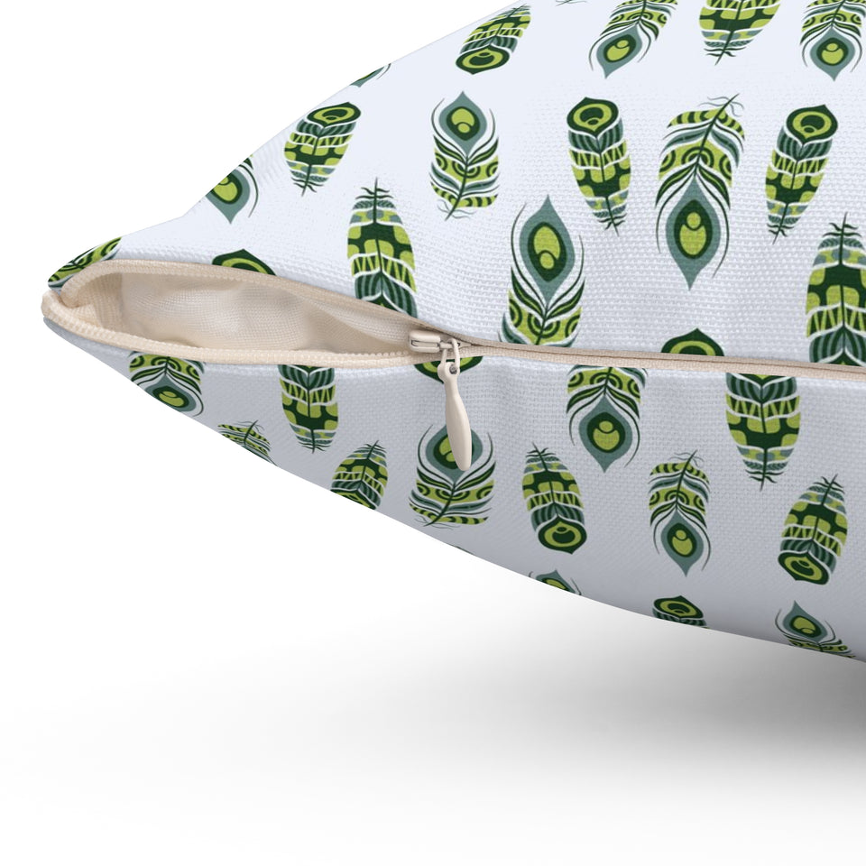 35PCF  Peacock Feather Pillow