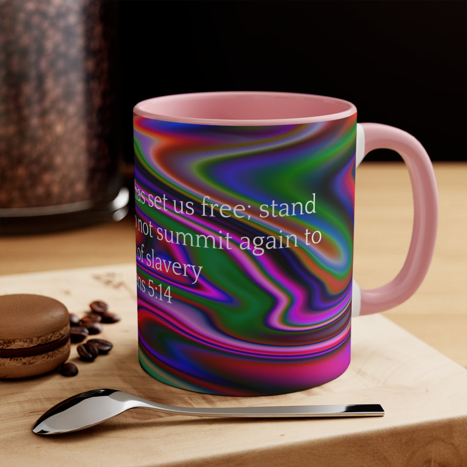 29CMSM  Colorful Marble Galatians 5:14 Mug